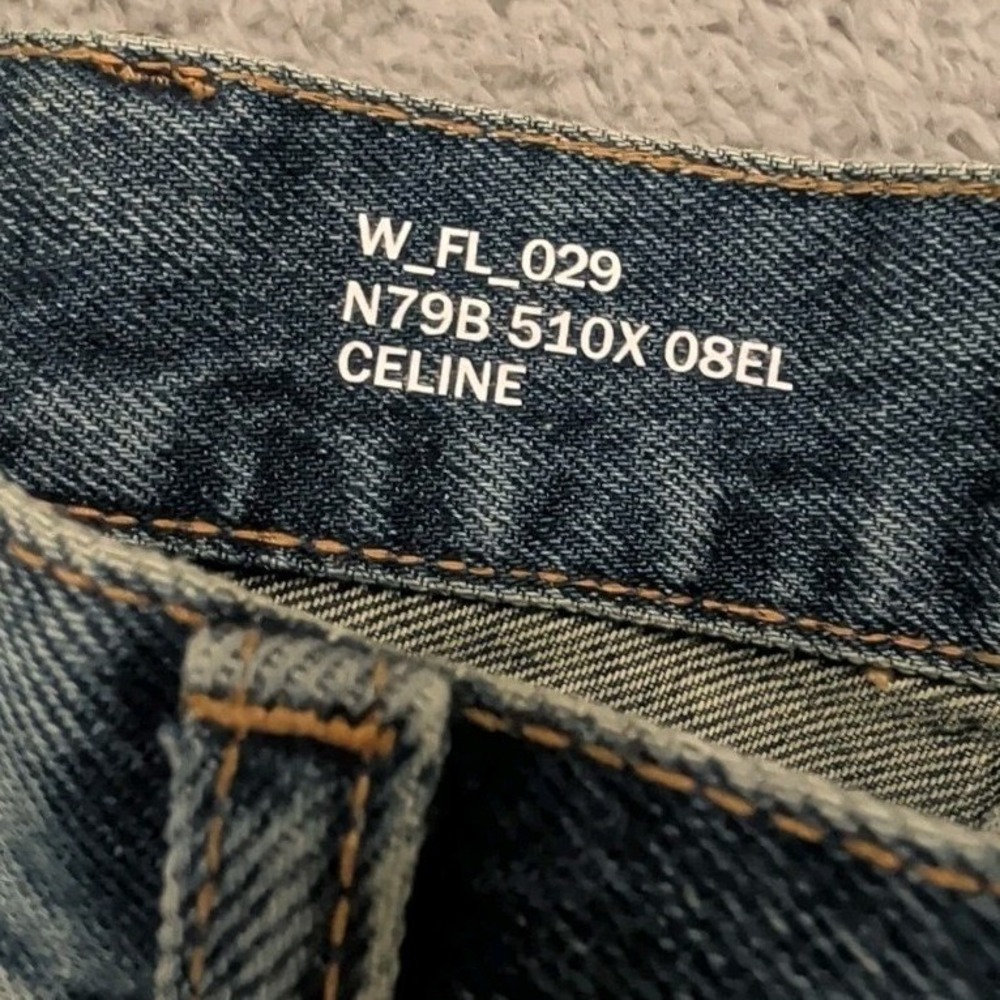 Celine Jeans Size 28 Wide Leg --- FLAWED Zipper Is Broken - Picture 6 of 13